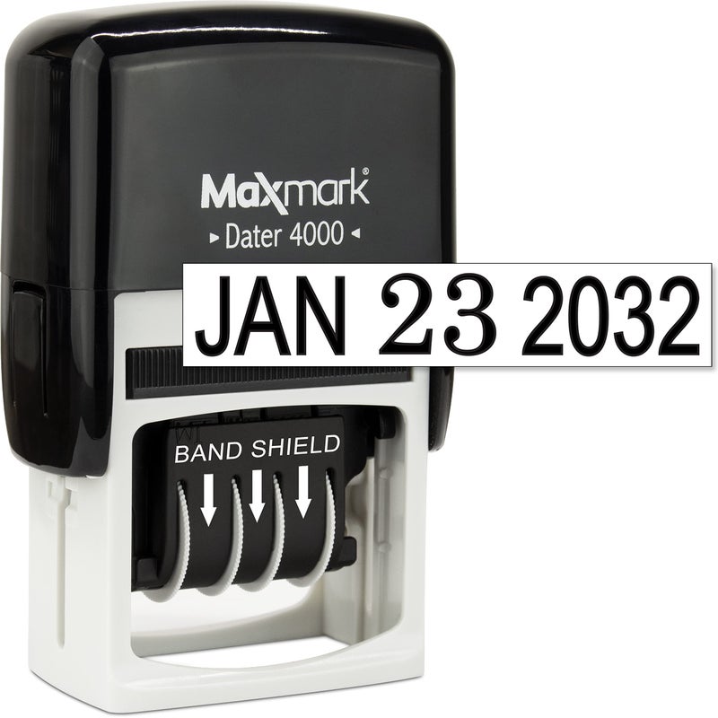 ختم التاريخ بالحبر الذاتي MaxMark Dater 4000 - أسود